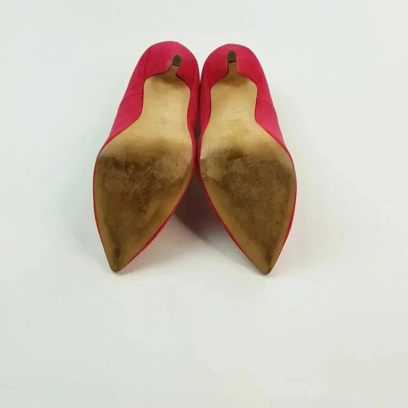 Zara Trafaluc Size 38 (US 8-8.5) Pink Suede Pointed Toe Stiletto Heel Pumps - Picture 12 of 12